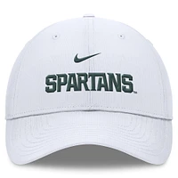 Men's Nike White Michigan State Spartans 2024/25 On-Field Club Performance Adjustable Hat