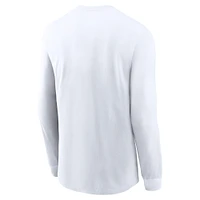 T-shirt à manches longues Nike Michigan State Spartans Basketball Icon Two-Hit pour homme, blanc