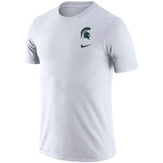 T-shirt Performance Nike Michigan State Spartans DNA Logo pour homme - Blanc