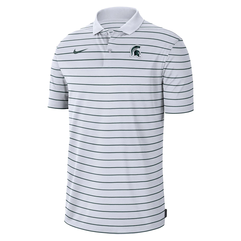 Men's Nike White Michigan State Spartans Icon Victory Coaches 2023 Early Season Performance Polo
