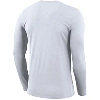 T-shirt à manches longues Nike Michigan State Spartans Legend Wordmark Performance pour homme - Blanc