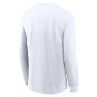 Men's Nike White Michigan State Spartans Primetime Classic Location Long Sleeve T-Shirt