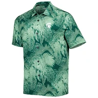 Men's Tommy Bahama Green Michigan State Spartans Big & Tall Coast Luminescent Fronds IslandZone Button-Up Camp Shirt
