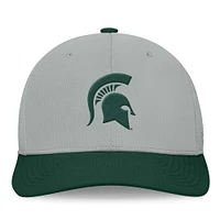 Men's Top of the World  Gray/Green Michigan State Spartans Mick Flex Hat