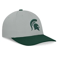 Men's Top of the World  Gray/Green Michigan State Spartans Mick Flex Hat