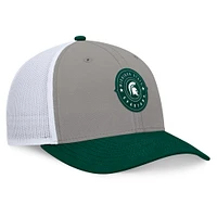 Men's Top of the World Gray/Green Michigan State Spartans Rob Trucker Adjustable Hat
