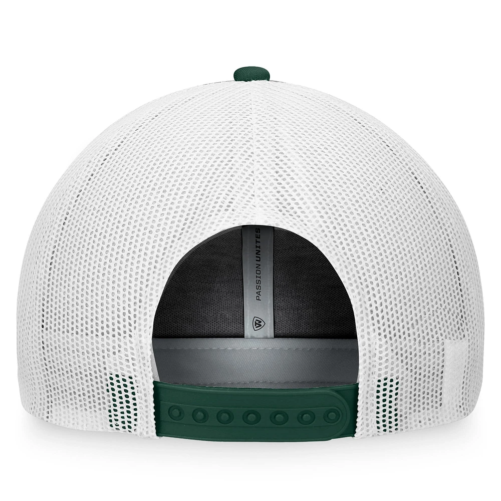 Men's Top of the World Green/Black Michigan State Spartans Daybreak Foam Trucker Adjustable Hat