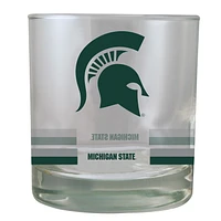 Michigan State Spartans 10oz. Banded Rocks Glass