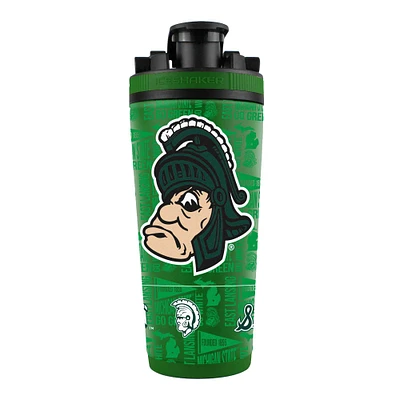 Bouteille shaker en acier inoxydable 4D de 26 oz des Spartans de l'État du Michigan