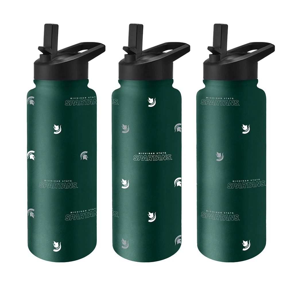 Bouteille de boisson rafraîchissante Steep and Repeat de 34 oz des Spartans de l'État du Michigan