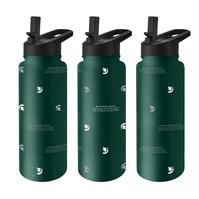 Bouteille de boisson rafraîchissante Steep and Repeat de 34 oz des Spartans de l'État du Michigan