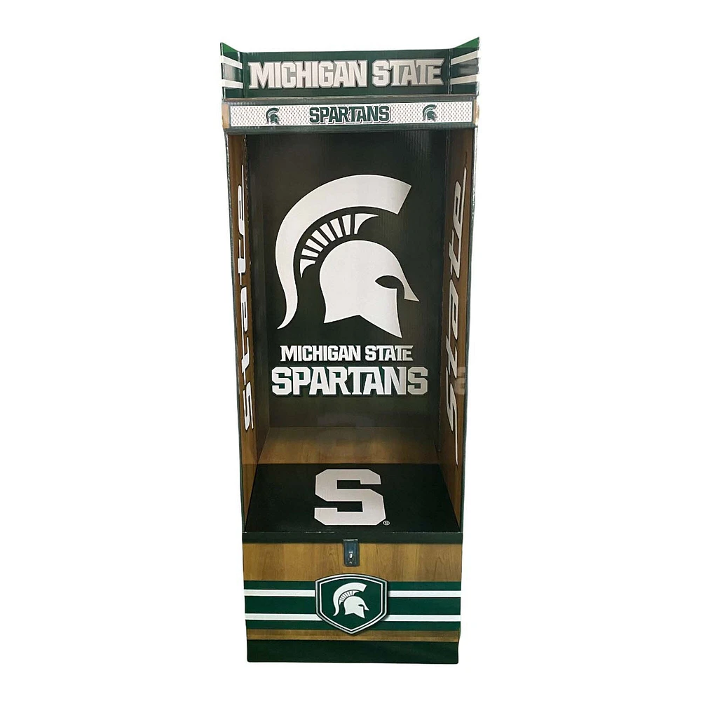 Casier de sport en carton ondulé des Spartans de l'État du Michigan