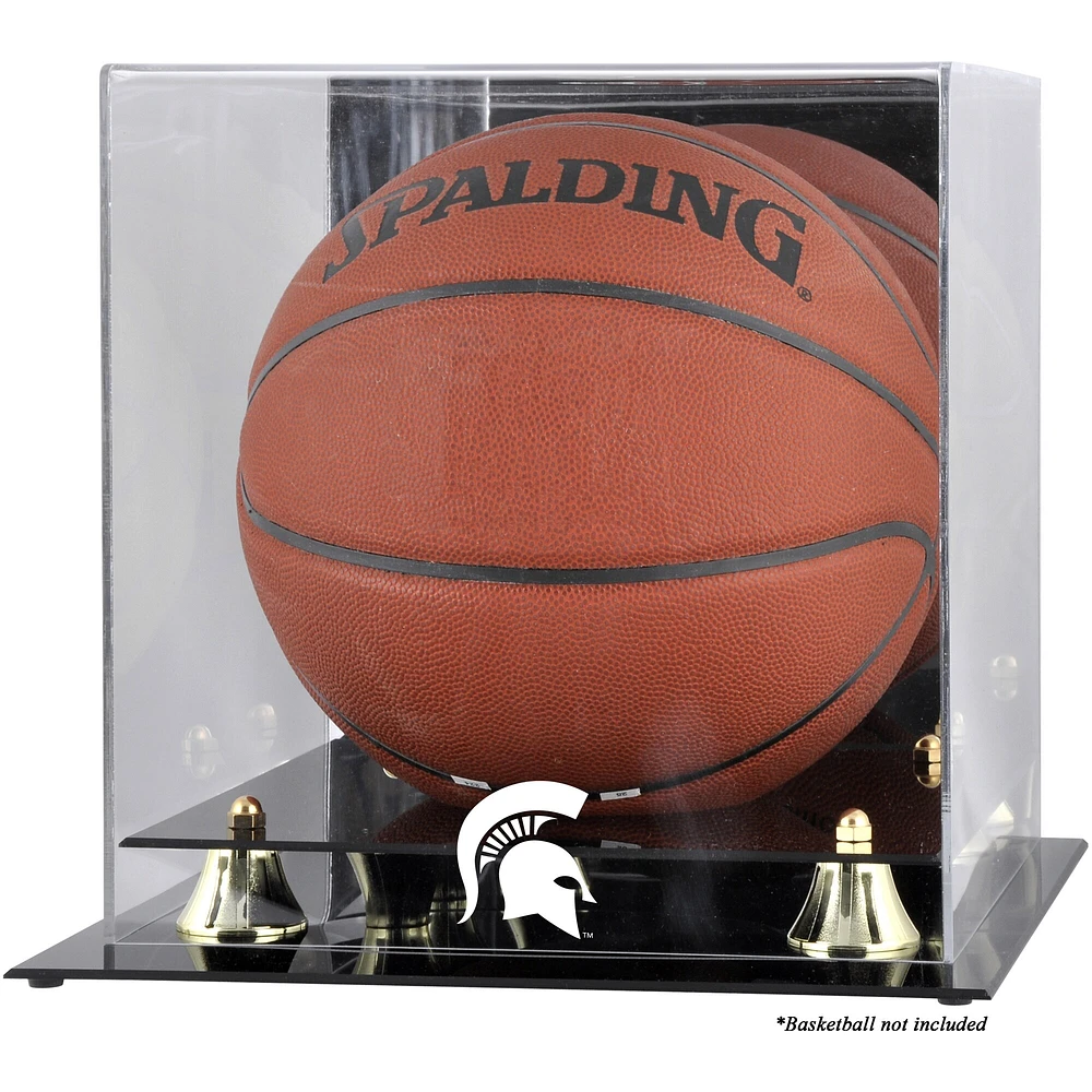Vitrine de présentation du logo Golden Classic des Spartans de l'État du Michigan avec dos en miroir