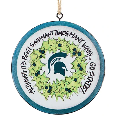 Ornement en métal des Spartans de l'État du Michigan