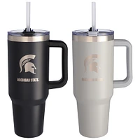 The Memory Company Spartans de l'État du Michigan 46oz. Ensemble de deux gobelets colossaux en acier inoxydable Home/Away