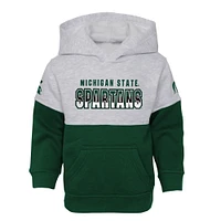 Ensemble sweat à capuche et pantalon pour enfant en bas âge gris chiné/vert Michigan State Spartans Playmaker