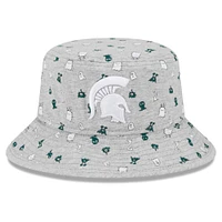 Chapeau bob New Era pour tout-petit, gris chiné, Michigan State Spartans Critter