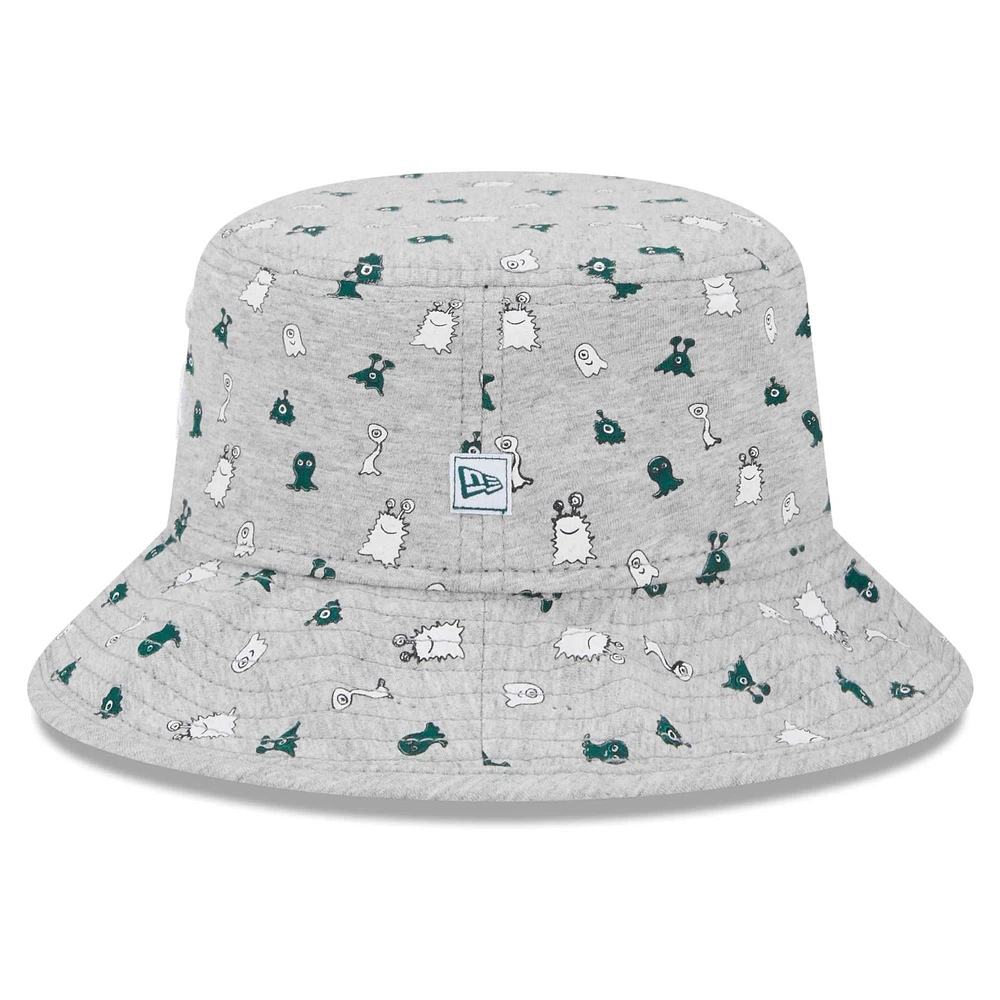 Chapeau bob New Era pour tout-petit, gris chiné, Michigan State Spartans Critter
