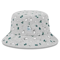 Chapeau bob New Era pour tout-petit, gris chiné, Michigan State Spartans Critter