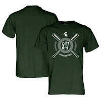 Unisex Blue 84 Green Michigan State Spartans 517 Day Baseball T-Shirt