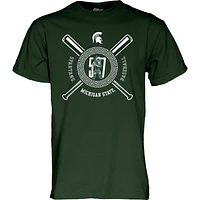 Unisex Blue 84 Green Michigan State Spartans 517 Day Baseball T-Shirt