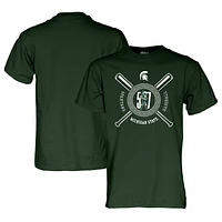 Unisex Blue 84 Green Michigan State Spartans 517 Day Baseball T-Shirt