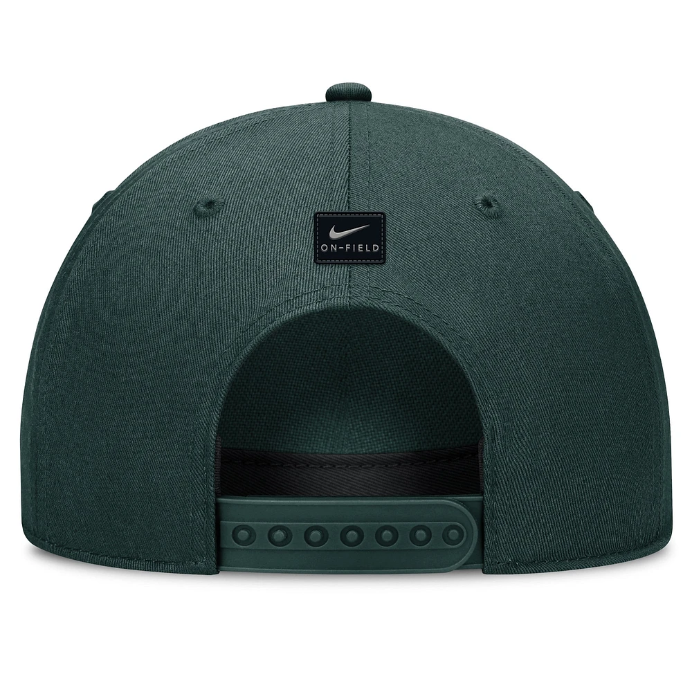 Unisex Nike Green Michigan State Spartans 2024 Sideline Rise Adjustable Hat