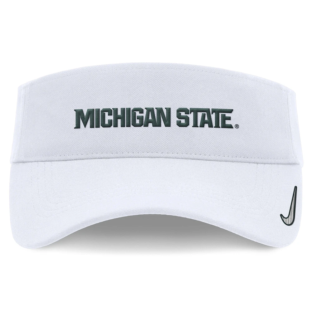 Visière unisexe Nike Michigan State Spartans 2024 Sideline Fit Ace