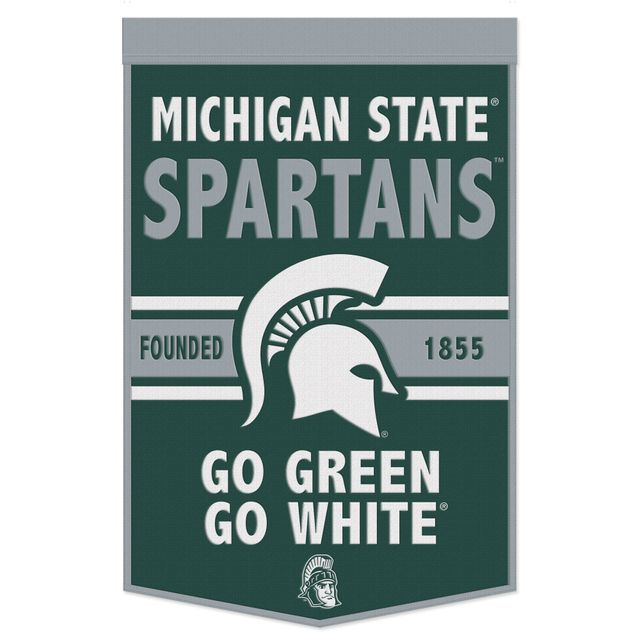 Bannière à slogan WinCraft Michigan State Spartans 24" x 38"