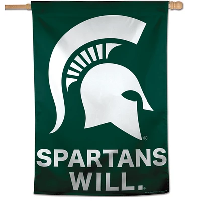 WinCraft Michigan State Spartans Bannière verticale simple face 28" x 40"