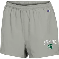 Short taille haute pour fan de football des Michigan State Spartans Champion gris femmes