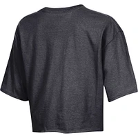 T-shirt court pour femme Champion Heather Charcoal Michigan State Spartans Boyfriend