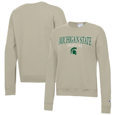 Sweat-shirt à enfiler Champion Tan Michigan State Spartans Powerblend pour femme