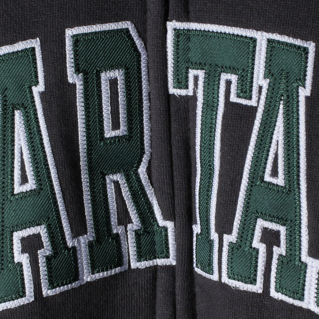 Sweat à capuche zippé pour femme Michigan State Spartans anthracite avec nom arqué