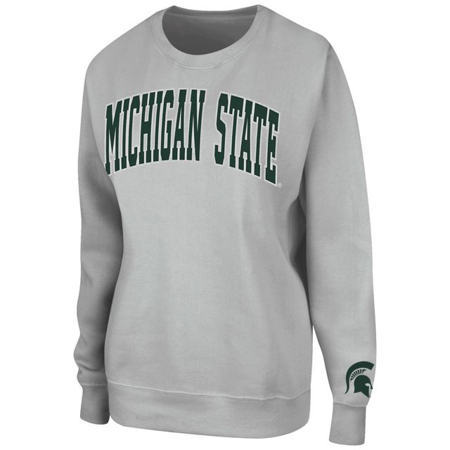 Chandail à enfiler Colosseum Michigan State Spartans Campanile pour femme, gris