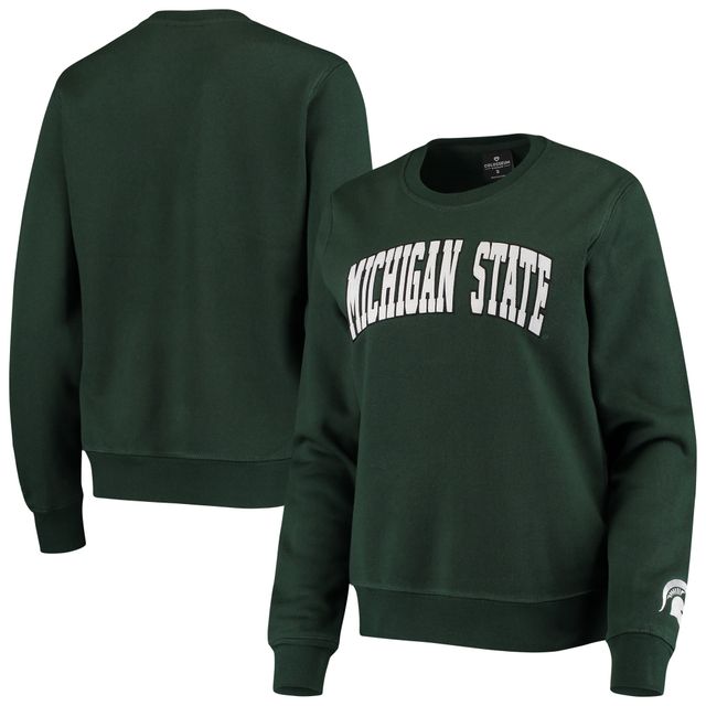 Sweat-shirt Campanile des Spartans de l'État du Michigan vert Colosseum pour femmes