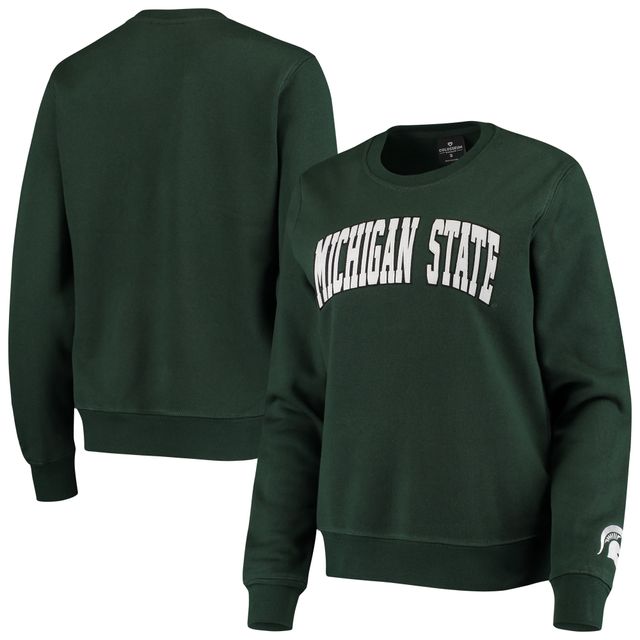 Sweat-shirt Campanile des Spartans de l'État du Michigan vert Colosseum pour femmes