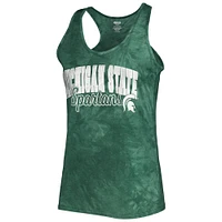 Women's Concepts Sport Green Michigan State Spartans Billboard Tie-Dye Tank and Shorts Sleep Set