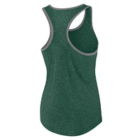 Women's Fanatics Heather Green Michigan State Spartans Fuel Racerback Tank Top