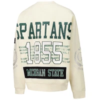 Women's Gameday Couture Cream Michigan State Spartans Slay Pullover Sweatshirt