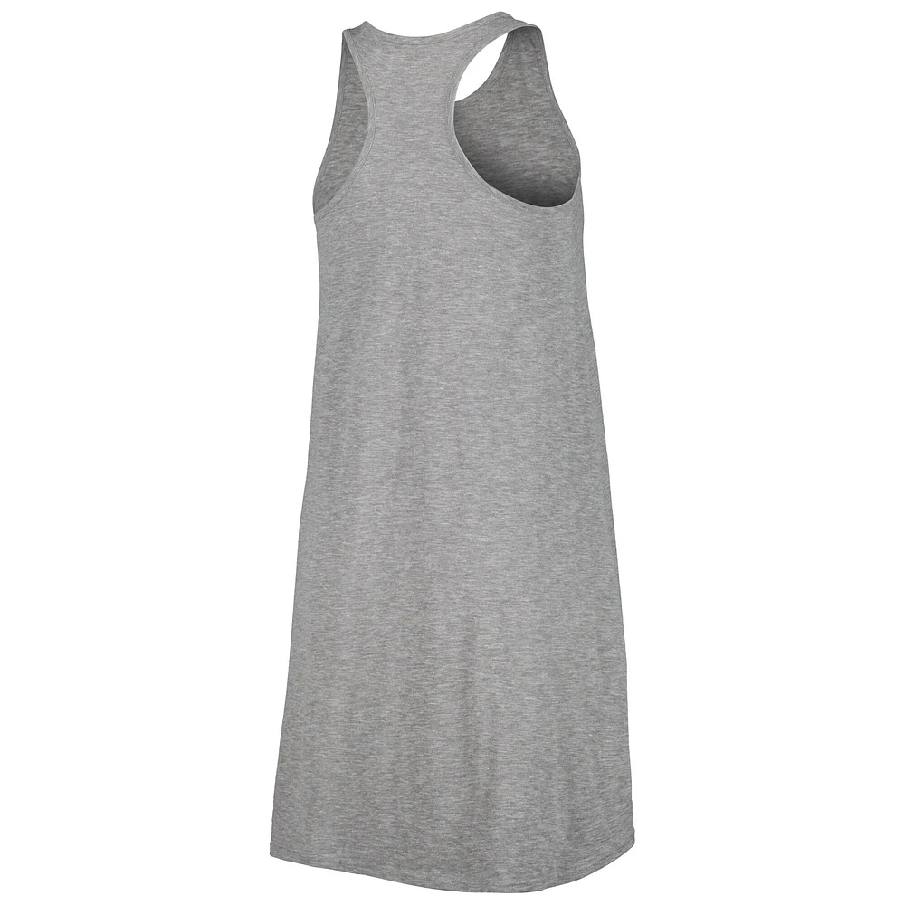 Women's Heather Gray Michigan State Spartans Coastal Racerback Tank Dress