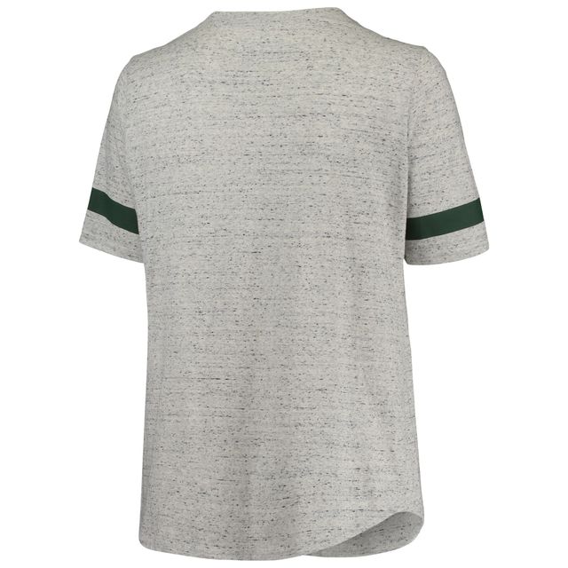 PRF MICHST HTHR HUNGR FEMMES PLUS TAILLE LACE UP SS TEE TEELADYSS