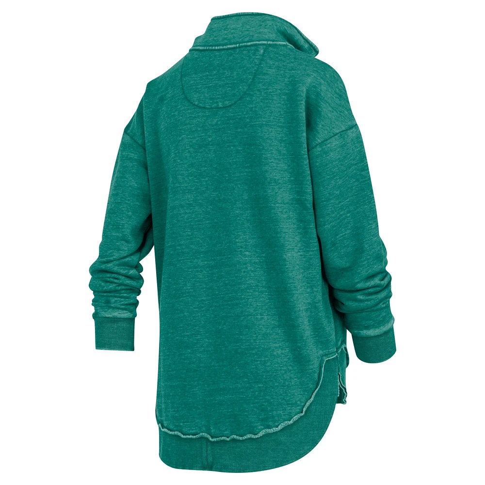 Sweat-shirt zippé quart de tour poncho Northfork Sojourn des Spartans Michigan State pour femme Pressbox Green