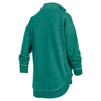 Sweat-shirt zippé quart de tour poncho Northfork Sojourn des Spartans Michigan State pour femme Pressbox Green