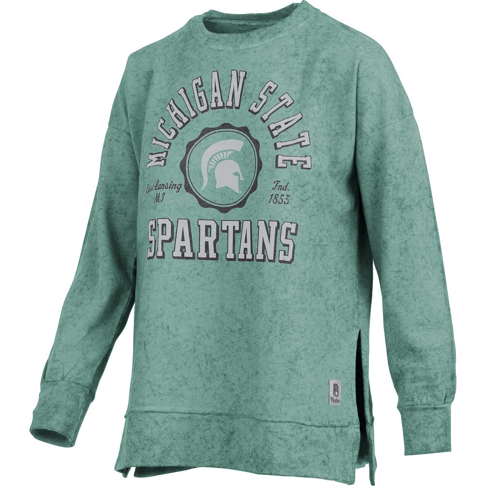 V110722 MichSt Womens Pressbox 23 Sun Wash Bishop French Terry Crew SWTLADCRW
