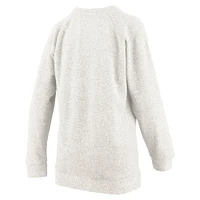Women's Pressbox Oatmeal Michigan State Spartans Plus Comfy Cairo Terry Pullover Sweatshirt