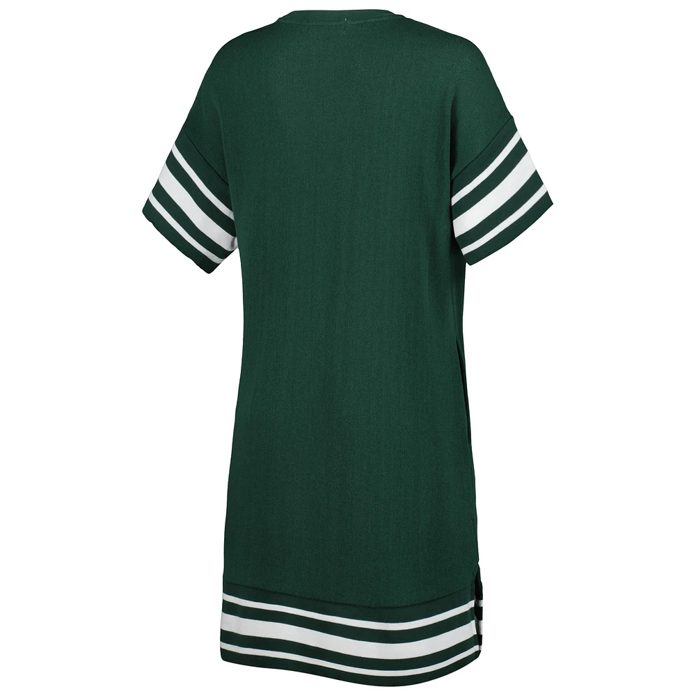 Women's Touch Green Michigan State Spartans Cascade T-Shirt Dress