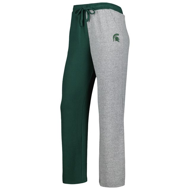 Pantalon de survêtement confortable tri-mélange ZooZatz Michigan State Spartans pour femme, vert/gris