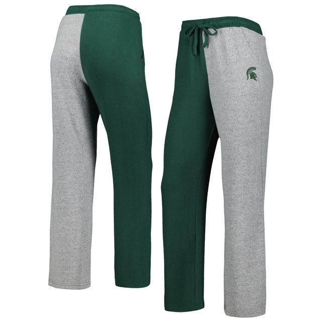 Pantalon de survêtement confortable tri-mélange ZooZatz Michigan State Spartans pour femme, vert/gris
