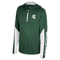 Youth Colosseum Green Michigan State Spartans Hansel Quarter-Zip Hoodie